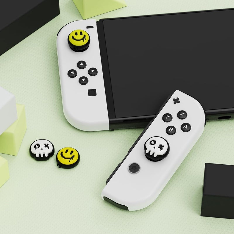 playvital Halloween Joystick Caps for Nintendo Switch, Thumbstick Caps for Switch Lite, Analog Cover for OLED Joycon Thumb Grips - Happy & Gloomy Style B - Image 2